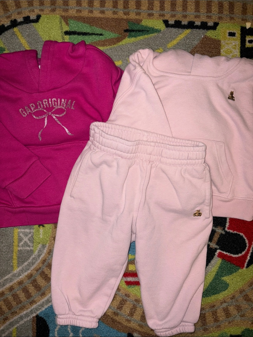 GAP Pink Hoodie with Light Pink Sweatpants & Pullover - GAP